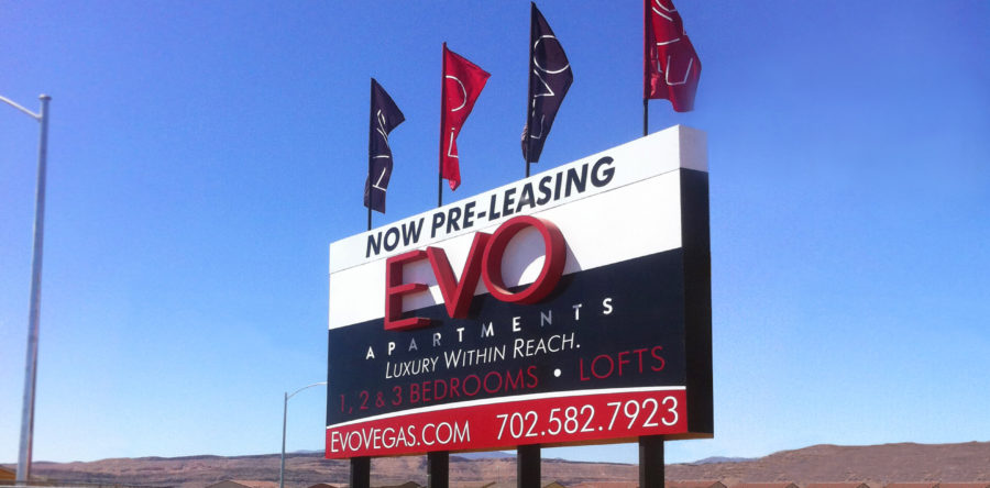 Las Vegas Flag & Sign Creates New Signage for Luxury Apartment Homes – EVO